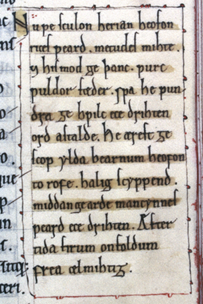 Detail of Hymn on this manuscript page.