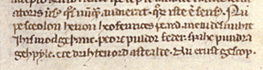 Detail of manuscript page showing Cædmon’s Hymn